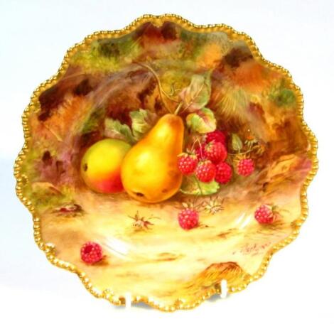 An early 20thC Royal Worcester fruit pattern plate