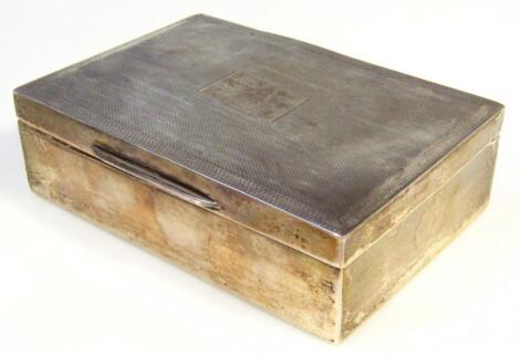 A Elizabeth II silver cigarette box