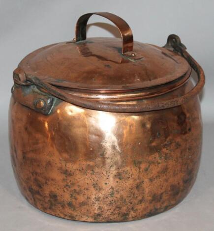 A mid-19thC copper pot