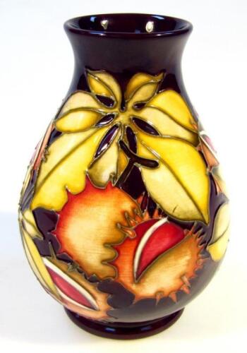 A Moorcroft pottery Endangered Species pattern vase by Kerry Goodwin