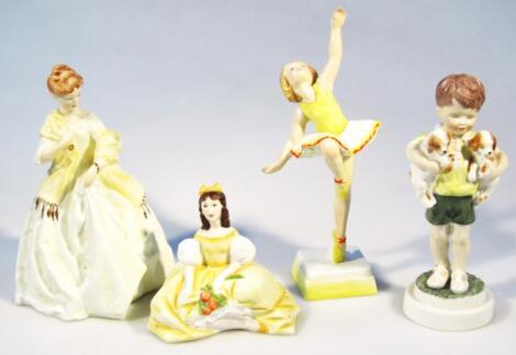 Four Royal Worcester figures