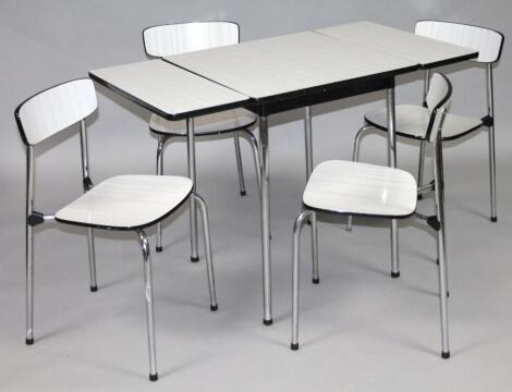 A retro design dining table and chairs