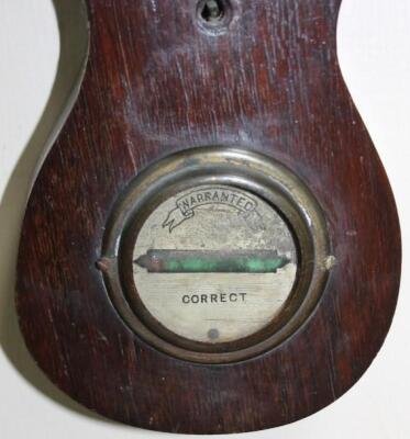 A 19thC mahogany cased five dial banjo barometer - 2
