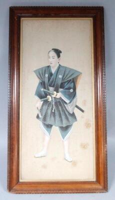 19thC Japanese School. Figure of a samurai - 2