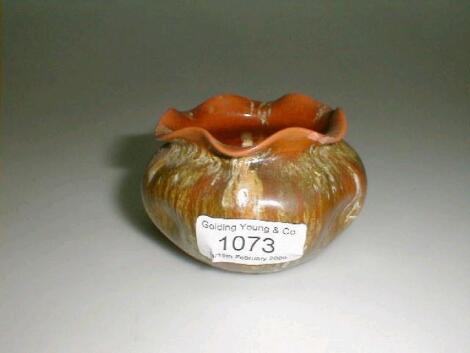 A Bretby terracotta miniature jardiniere