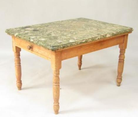 A Victorian pine kitchen table