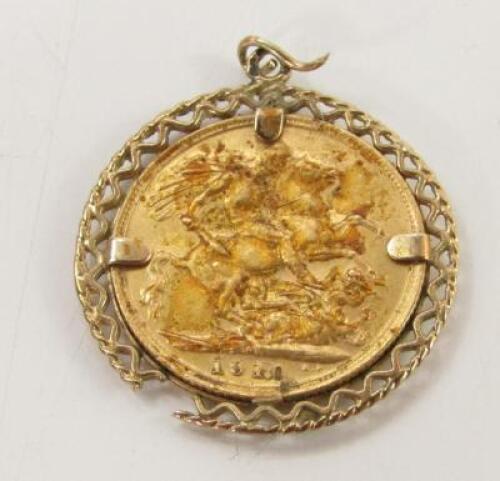 An Edwardian gold sovereign