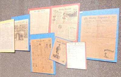 Framed newspapers