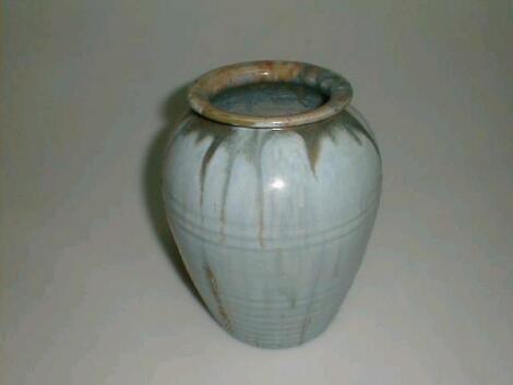 A Candy ware pottery vase