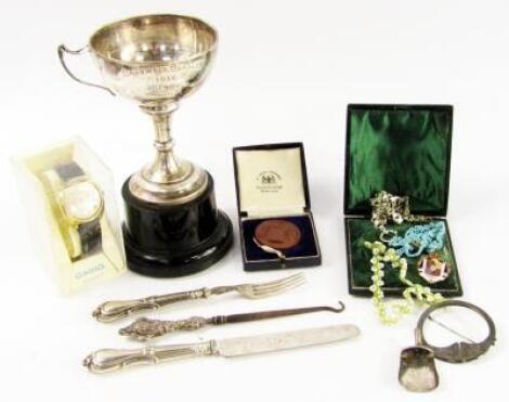 A George V silver trophy engraved 'Cranwell Beagles 1936 1st Prize'