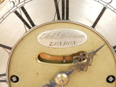 A George II ebonised bracket clock by Arlander Dobson - 3