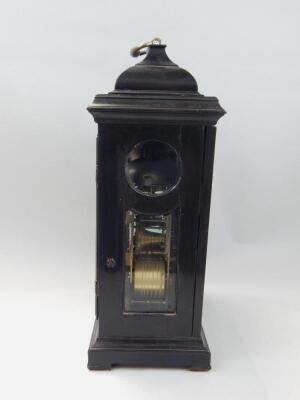 A George II ebonised bracket clock by Arlander Dobson - 4