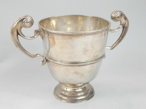 A George I Irish silver two handled cup