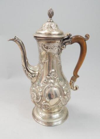 A George III silver coffee pot