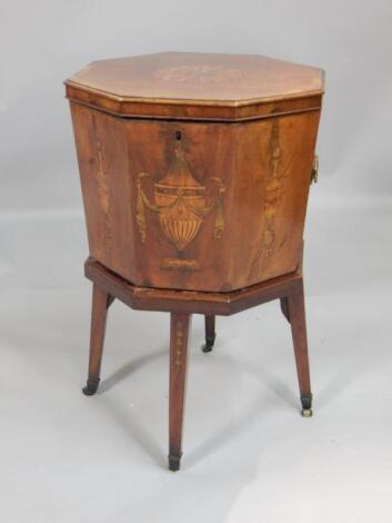 A 19thC mahogany and marquetry cellarette