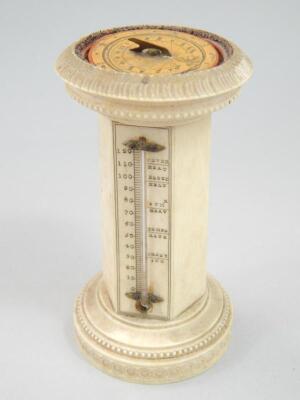 A 19thC King Porters magnetic ivory sundial