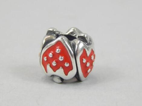 A Pandora strawberry charm