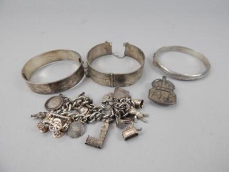 Various items of silver and white metal