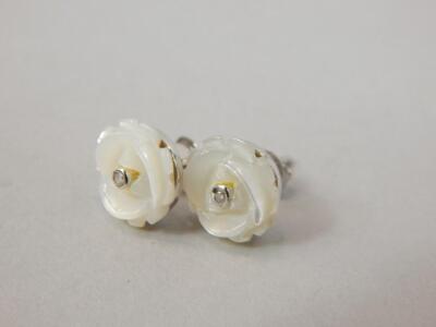 A pair of White Ice earrings - 2