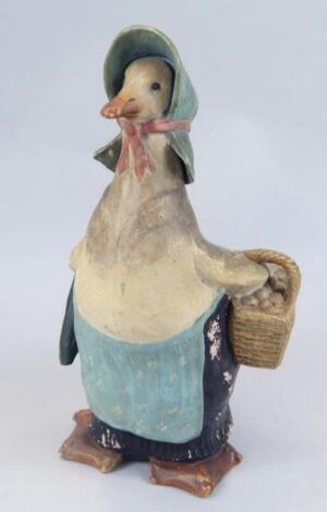 A 20thC Bretby figure of Jemima Puddleduck