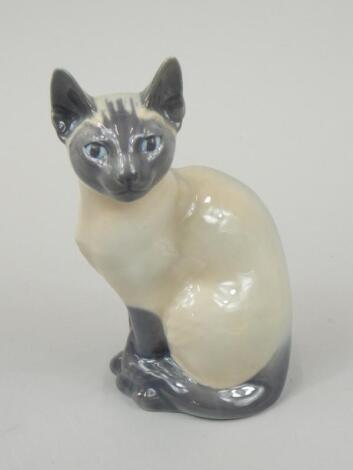 A Royal Copenhagen figure of a cat