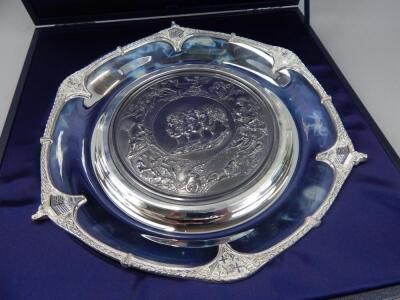 An Elizabeth II Royal Mint silver Waterloo salver - 2