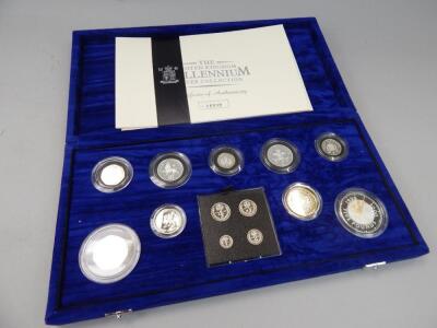 A Royal Mint Millennium silver coin collection