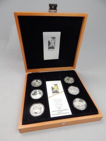 An EMC Royal Mint proof silver coin set