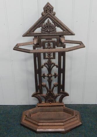 A Victorian cast iron umbrella stand