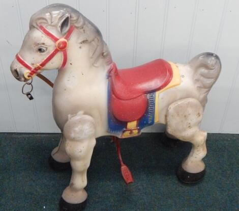 A Mobo child's cast metal horse.