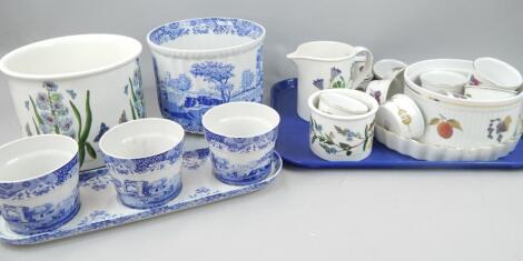 Various items of modern porcelain