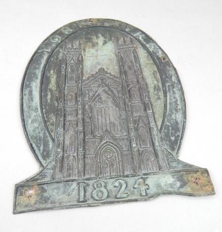 An early 19thC tin insurance or fire plaque