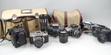 Various Exakta cameras