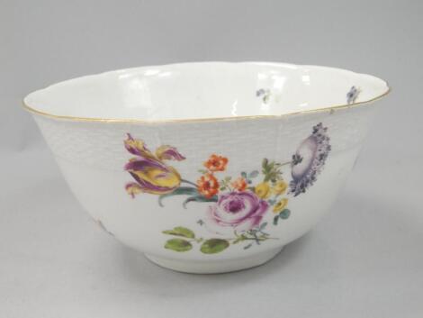 A Meissen style bowl