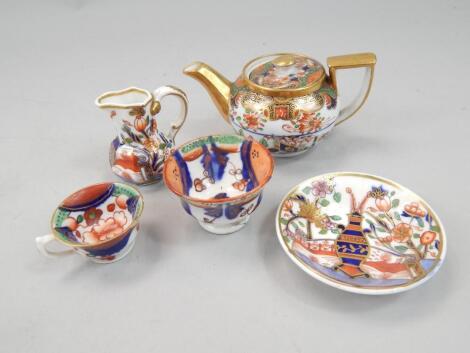 Various items of miniature porcelain