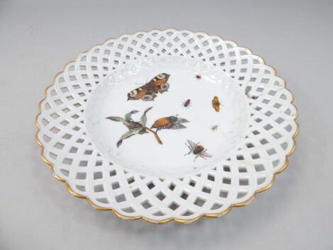 A Meissen Marcolini period ribbon plate