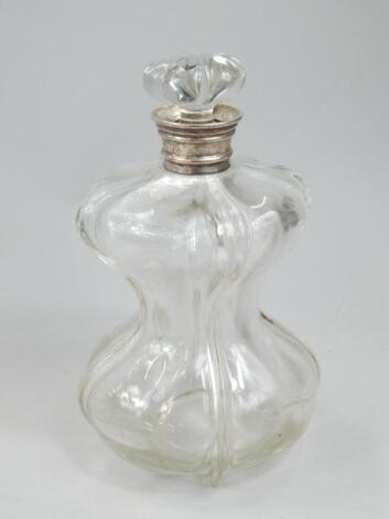 A late Victorian glass decanter and stopper