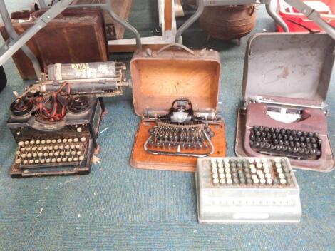 Three typewriters