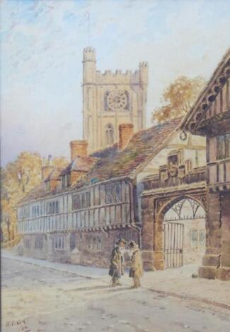 H.E. Cox (19thC/20thC). Street scenes