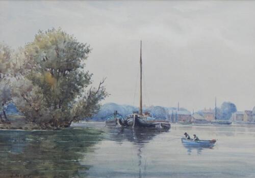 J West (19th/20thC). Brayford Pool Lincoln