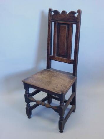 A late 17thC / early 18thC oak side chair