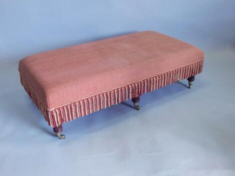 A modern rectangular foot stool