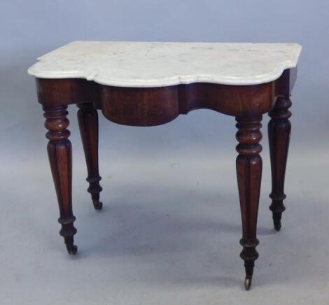 A Victorian mahogany washstand