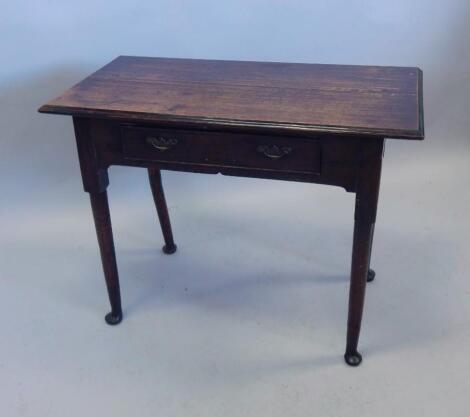 A 19thC oak side table