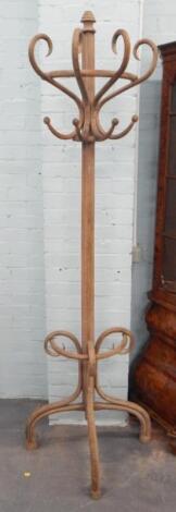 An early 20thC bentwood hall stand