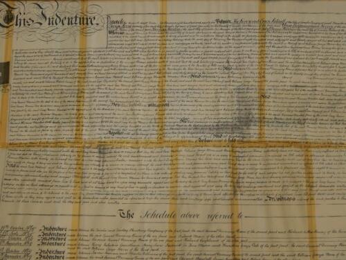 An indenture relating to a Reverend Metcalf