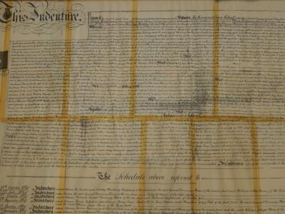 An indenture relating to a Reverend Metcalf