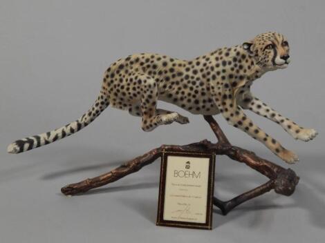 A Boehm porcelain porcelain model of a Cheetah