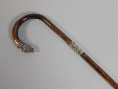 An Edwardian walking cane