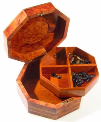 A burr walnut sewing box - 2